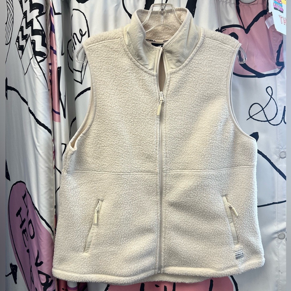 O'Neill Cream Fleece Vest sz XL